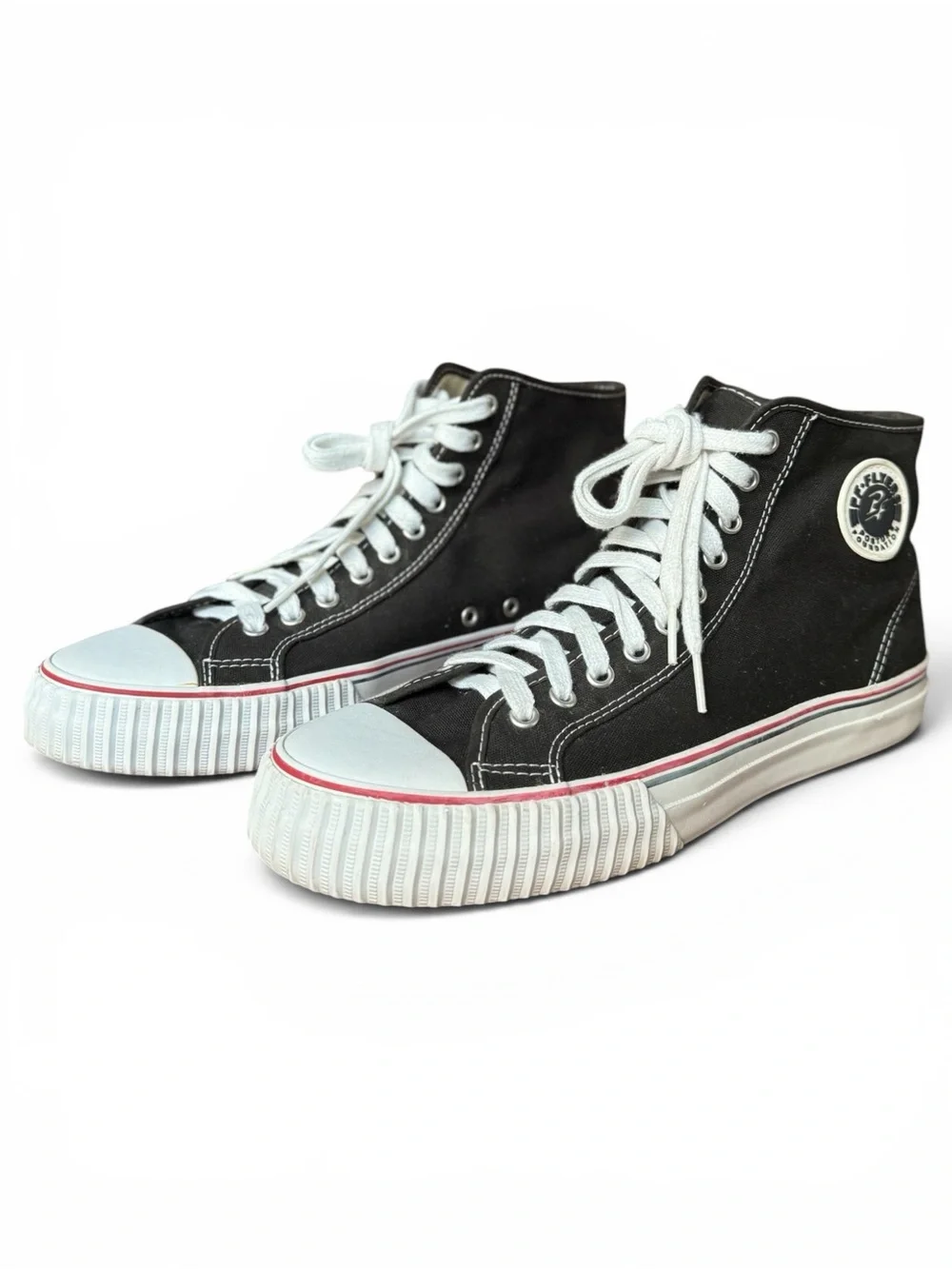 PF Flyers Foundation High Top Canvas Sneakers Black Men’s US 12.5